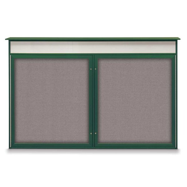 United Visual Products Open Faced Traditional Corkboard, 96x48" UV647A-SATIN-RUBBER - main
